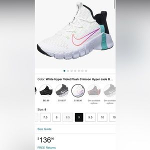 New in box size 9 Women’s Nike Free Metcon 3